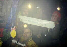 Vreugde bij het maken van de Jonction des 4