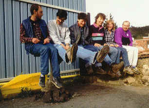 We were so young...and small then!  (Jan, Herman, Annette, Micha?a, Annemie, Marc)